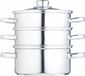 KitchenCraft Casserole à vapeur / Casserole à soupe en 3 couches dans un coffret cadeau, Inductie, Acier inoxydable, 16 cm