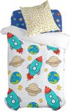 HappyFriday Dekbedovertrek Mr Fox Space Rocket Multicolour 80 cm 2-delig