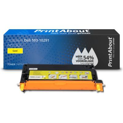 PrintAbout Huismerk Dell 593-10291 (H515C) - Gele Toner - Compatibel