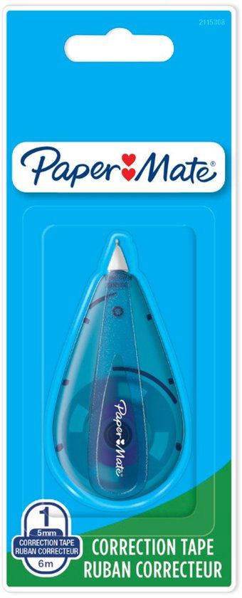 Paper Mate DryLine Mini correctietape | 5 mm x 6 m | blauw