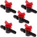 Shenzhen Haorui Industrial Technology Co., Ltd. Aquarium Ventilregelaar 5 STKS Rechte Slang Stopklep Plastic Rouge/Noir