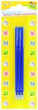GIMBOO Navulling voor uitwisbare pen/Pixel-dieren/3 stuks/Blauw