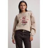 Pink Noir Pink Noir sweater met print - beige