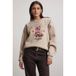 Pink Noir Pink Noir sweater met print - beige