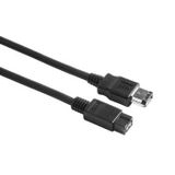 Hama IEEE 1394a 6-pin AV Plug - IEEE 1394b 9-pin AV Plug, 2 m Zwart
