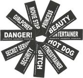 Julius-K9 Set Labels voor Powerharness - Small tekst: BEAST