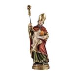 DRW Sint Ambrosius van Milaan hars figuur, handbeschilderd, 22 cm