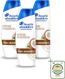 Head & Shoulders 3 x Hydratation Intense Shampooing avec Huile de Coco - 300 ml