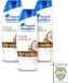 Head & Shoulders 3 x Hydratation Intense Shampooing avec Huile de Coco - 300 ml