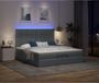 Maison Exclusive - Cadre de lit ottoman avec matelas, gris foncé, 180x200 cm, textile