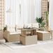 Maison Exclusive - Ensemble de meubles de jardin 6 pièces avec canapé et coussins, beige, en polyrotin