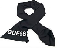 GUESS Maxi Sjaal Zwart Acryl Logo Volwassenen Mannen