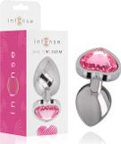 INTENSE ANAL TOYS - Metal Aluminum Anal Plug Heart Pink Size M