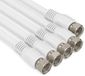 1aTTack.de SAT-antennekabel 3,75 meter, dubbel afgeschermd, F-connector > F-connector (volledig afgeschermd), wit, F-F, 85 dB (5 stuks)