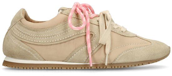 Sacha Beige Suède Lage Sneakers Dames Maat 41