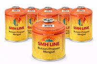 SMH LINE® Gasflessen - Gascartouche - 6x 500g - EN417 Schroefventiel