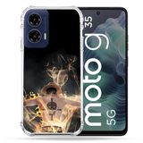 Cokitec Motorola G35 5G Manga One Piece Ace Zwart Versterkte hoes