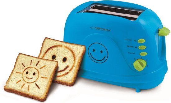 Esperanza Toaster Broodrooster Smiley en Zon voor Kinderen en Volwassenen - 7 Standen