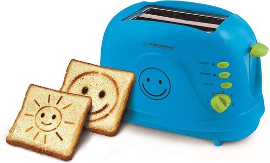 Esperanza Toaster Broodrooster Smiley en Zon - Blauw
