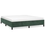 VidaXL Cadre de lit sans matelas 180x200 cm velours vert foncé