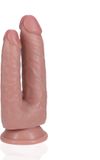 RealRock by Shots Shots BV Double Trouble Dildo 12,7/15,2 cm - Beige