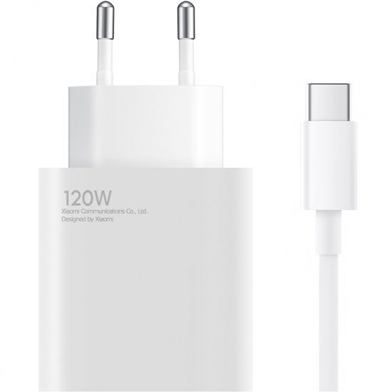 Xiaomi 120W HyperCharge Charger + USB-C Cable - White