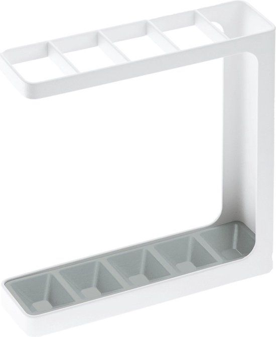 Yamazaki Paraplubak Grind - Wit - Modern - Kunststof/Metaal - 23.5 x 6.5 x 24.3 cm