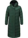Schöffel Damesjas met capuchon, groen, met stretch, ritssluiting