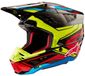 Alpinestars S-M5 Action 2 Helm Ece 22.06 Zwart Geel Fluo Felrood Glanzend - Helm