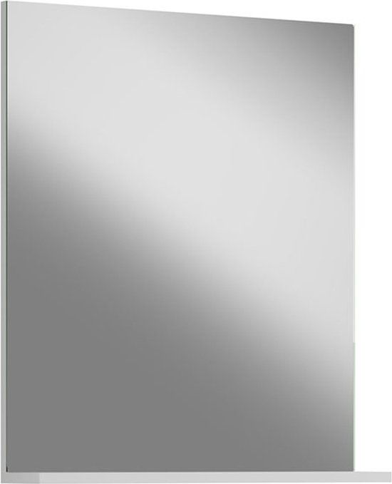 Hioshop Lina Badkamerspiegel - Wit - 60x60cm - Met Plank