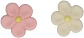 FunCakes Fondant Decoraties Madeliefjes Wit Roze set/12