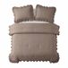 Sleeptime Couette 2 en 1 Volants - Couette sans Housse - Couette Lavable - 240x220 - Taupe