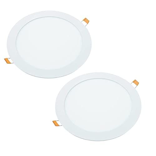 JANDEI - Set van 2 LED inbouw plafondlampen - Rond - 18W - Neutraal wit licht