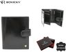Rovicky Portefeuille en cuir pour hommes avec protection RFID - Noir