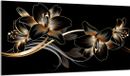 DarHaus TMK ArtDeko Orchidea Serie Glazen Beschermplaat voor Fornuis - 90x52 cm - Verre Trempé