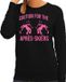 Bellatio Decorations Apres ski sweater dames - caution for the Apres Ski - zwart - glitter roze - wintersport - skieen XXL