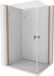 Mexen Mist-B Duo porte de douche pivotante 80 x 75 , transparent, cuivre brossé