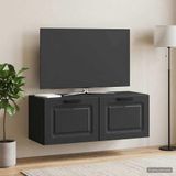 Maison Exclusive - Meuble TV mural noir 78,5 x 31 x 30 cm bois d'ingénierie