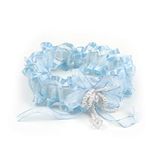 Mopec Organische Liga en satijn blauw met parelhanger, verpakking met 10 stuks, stof, 4.00 x 15.50 x 2.00 cm