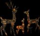 vidaXL Famille de rennes décoration de Noël 300 LED Acrylique Blanc Lumière Fonction clignotante Extérieur Câble 500cm