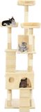 vidaXL Kattenkrabpaal met sisal krabpalen 170 cm beige