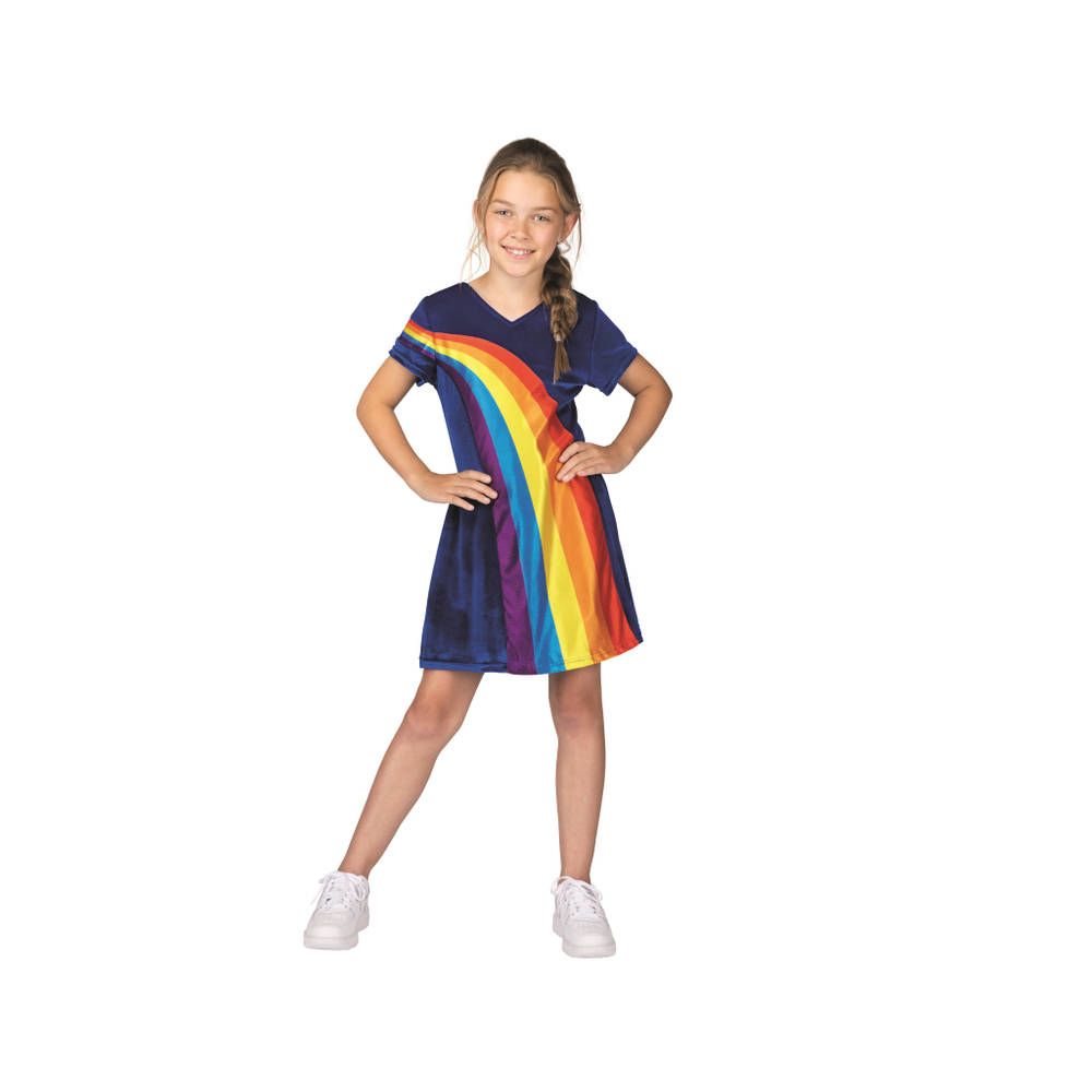 Studio 100 K3 Verkleedjurk Regenboog Blauw - Maat 152 - 9/11 Jaar