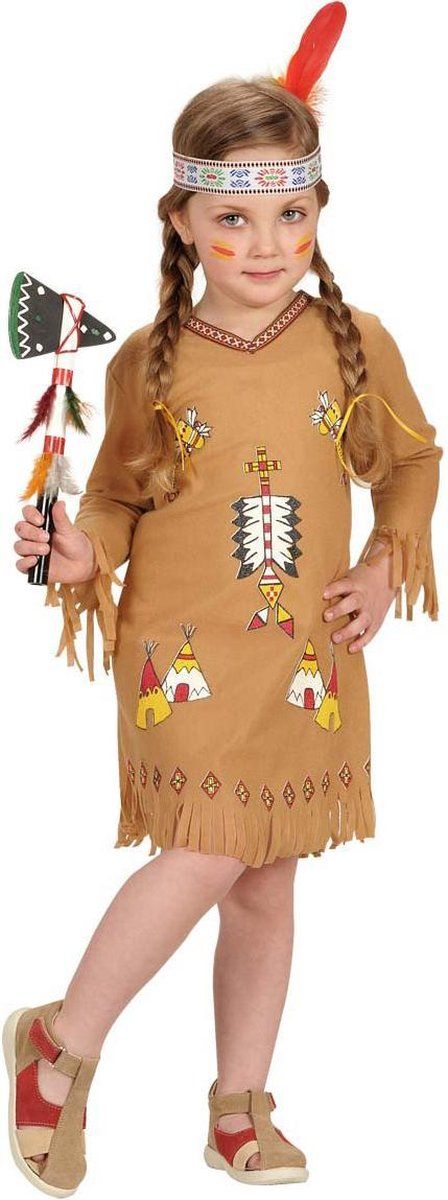 Widmann - Indiaan pak meisjes - 104 (2-3 jaar) - Bruin - Polyester