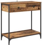 vidaXL Wandtafel Oud Hout 75 x 34,5 x 75 cm Bewerkt Hout