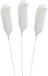 Mica Decorations Pluimgras losse steel/tak - 3x - wit - 104 cm