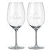 Royal Leerdam verres à vin rouge gravés avec votre propre nom ou texte (2 pièces)