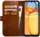 Rosso Element Hoesje Geschikt voor Xiaomi Redmi 13C / Poco C65 | Wallet Book Case | Portemonnee | 3 Pasjes | Magneetsluiting | Stand Functie | Bruin