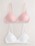 Next - Meisjes - Set van 2 trainingsbeha's - Roze/Wit