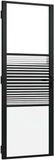 vidaXL Glazen deur 76 x 3,5 x 201,5 cm aluminium zwart