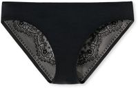 Schiesser Slip microvezelstof kant zwart - Invisible Lace Dames Onderbroek - schwarz